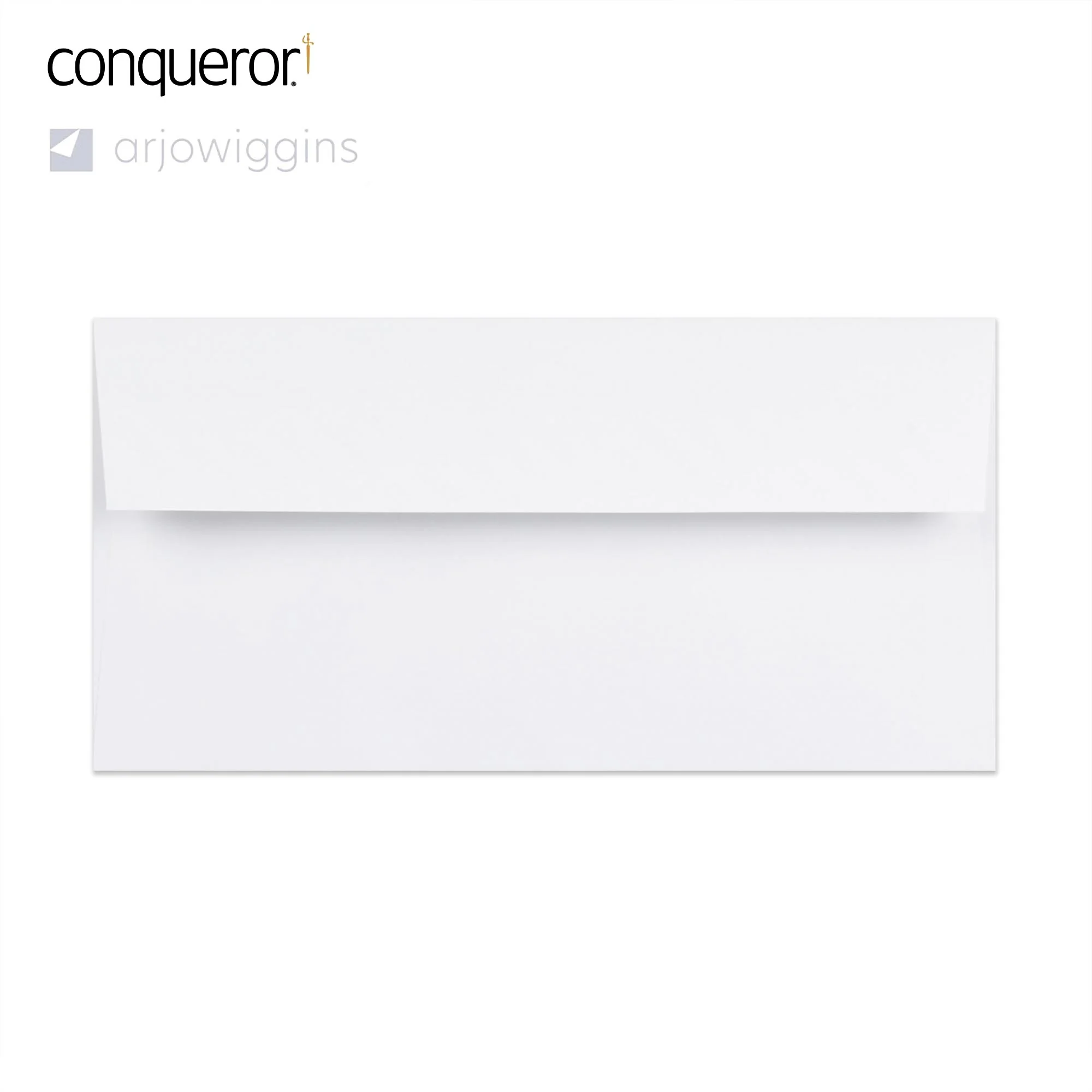 110x220 mm (DL) Hoog Wit Conqueror Gelegde Envelop