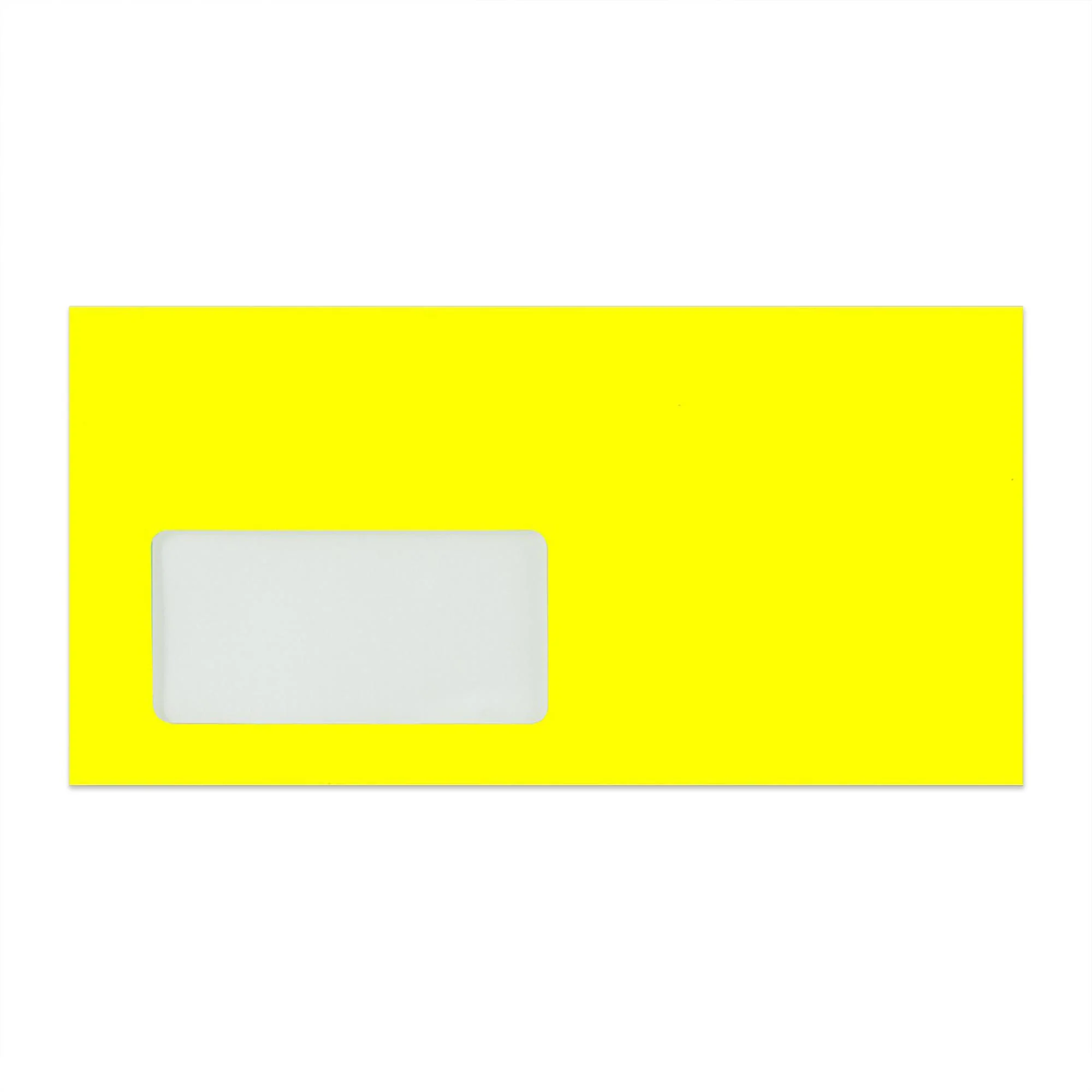 110x220 mm (DL) Neon Geel Envelop met Venster