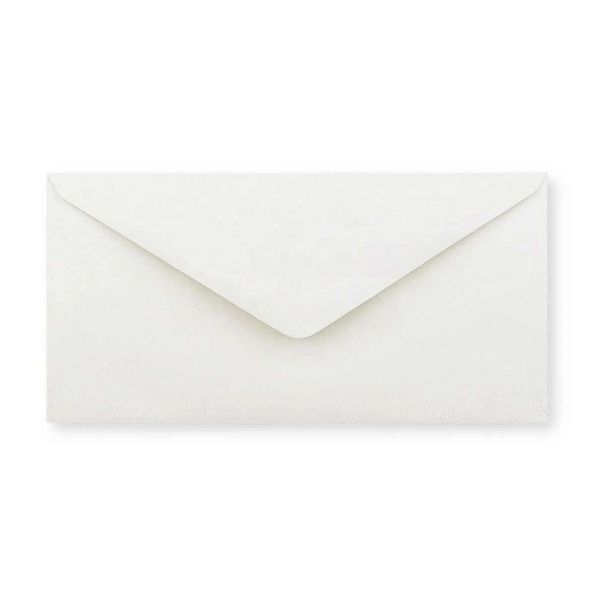 Witte geribbelde lichtgewicht envelop (90 g/m²) 110x220 mm (DL)