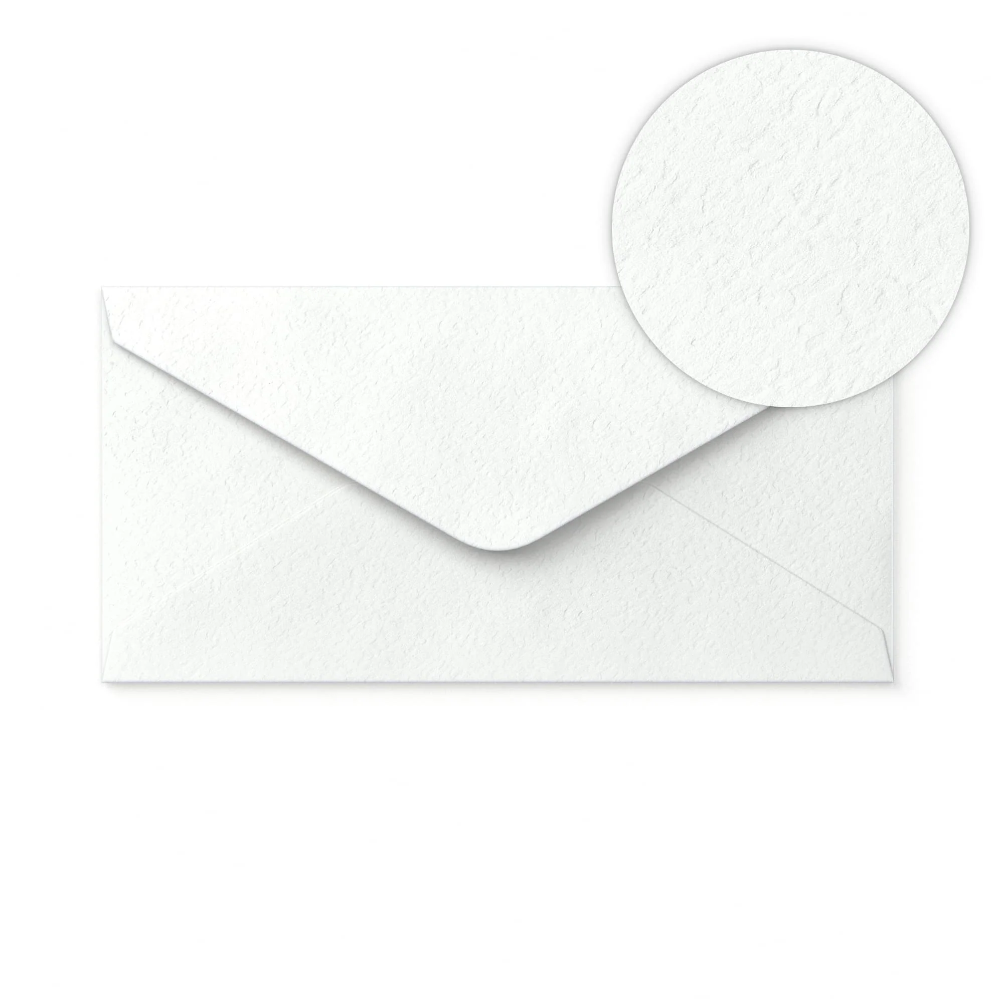 Witte envelop met hamerslagstructuur 110x220 mm (DL)