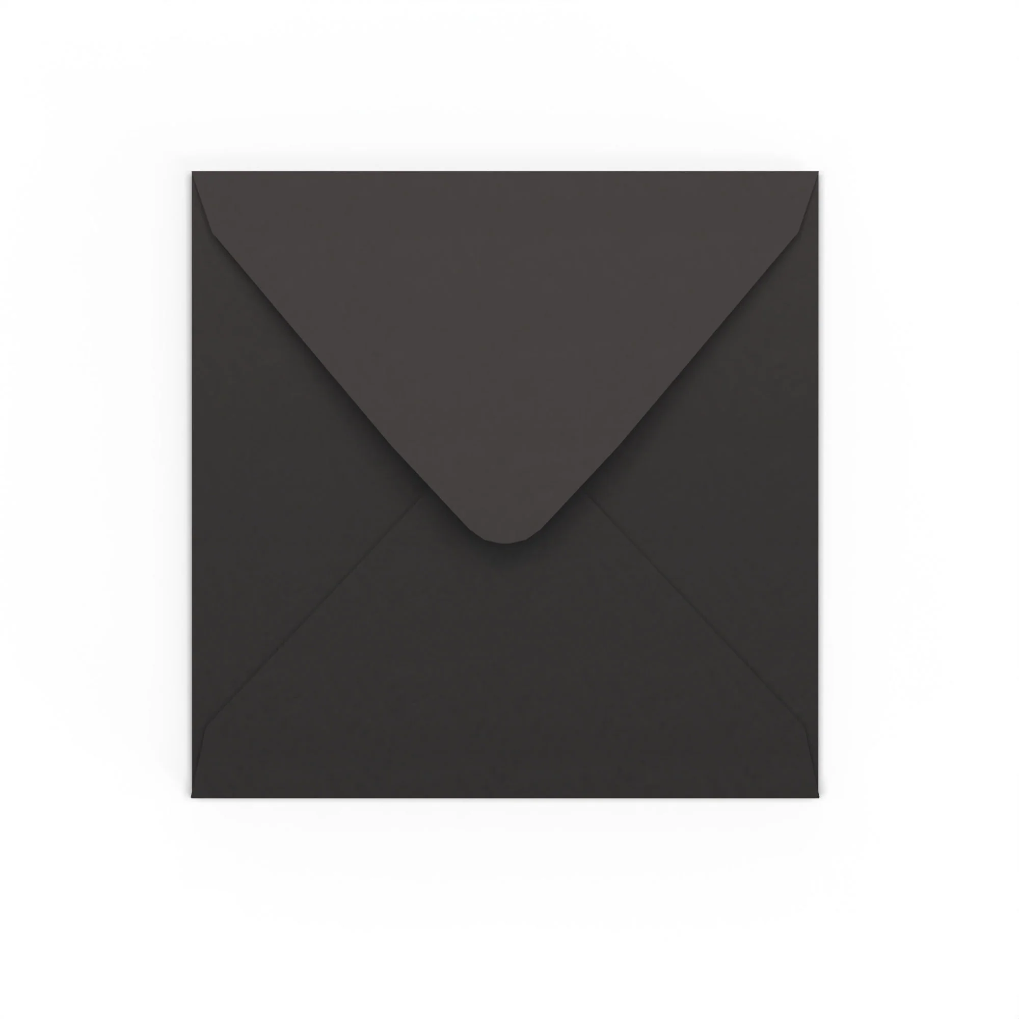 Zwarte envelop met V-klep 155×155 mm