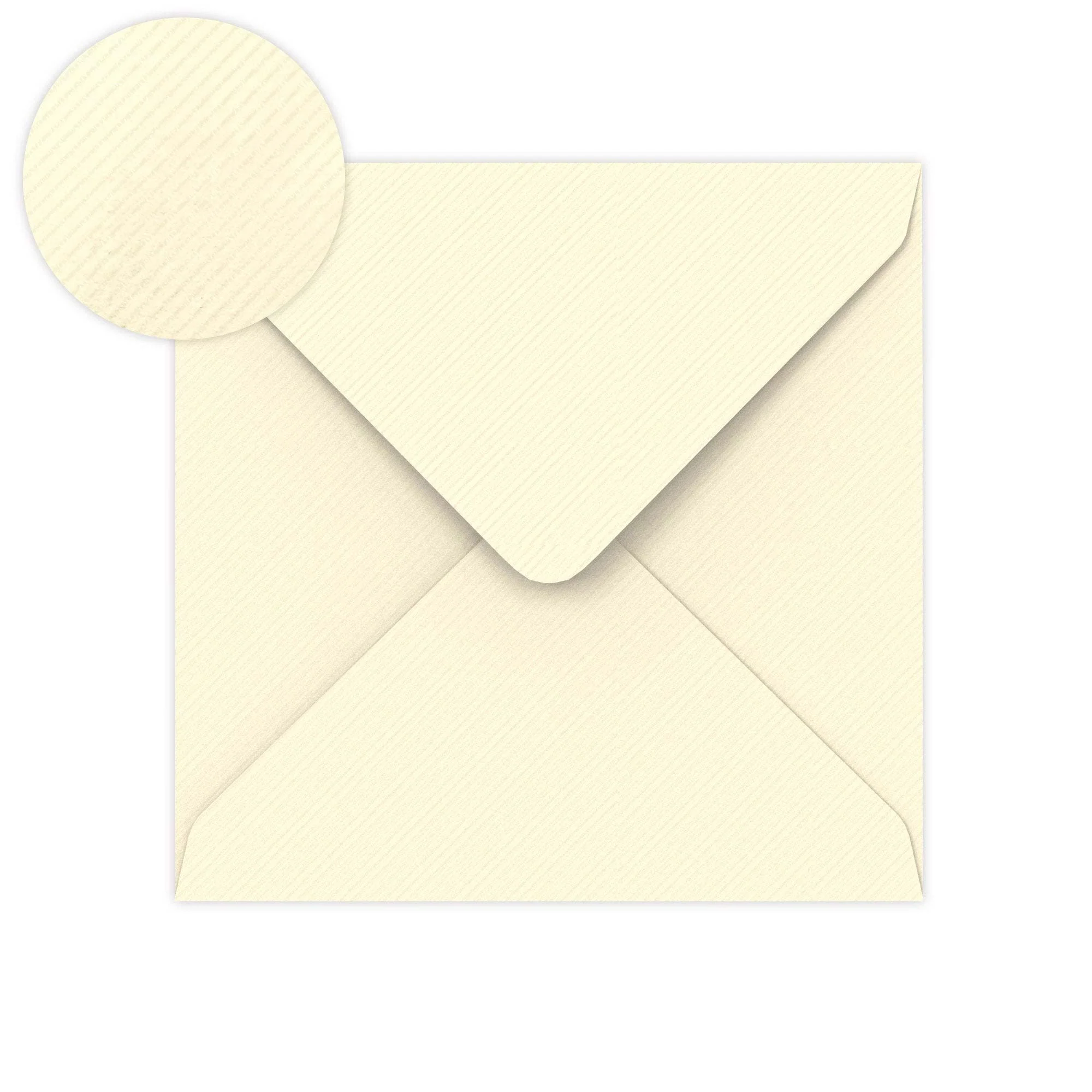 ivoor gelegde envelop 155x155 mm