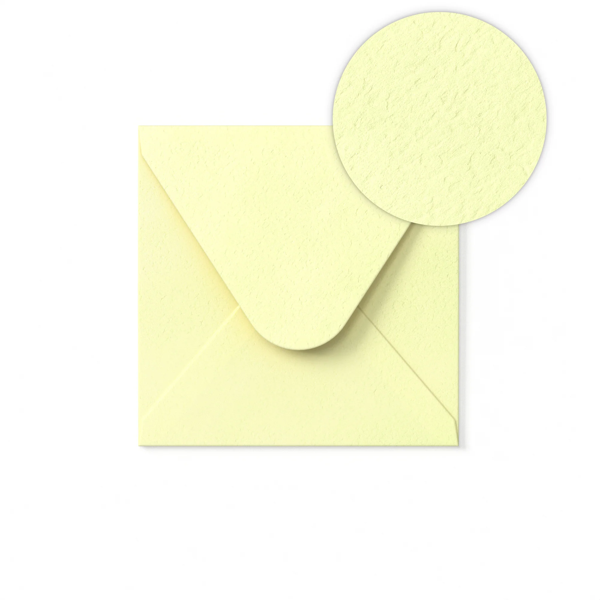 Ivoorkleurige Envelop met Hamerslagstructuur 110 x 110 mm