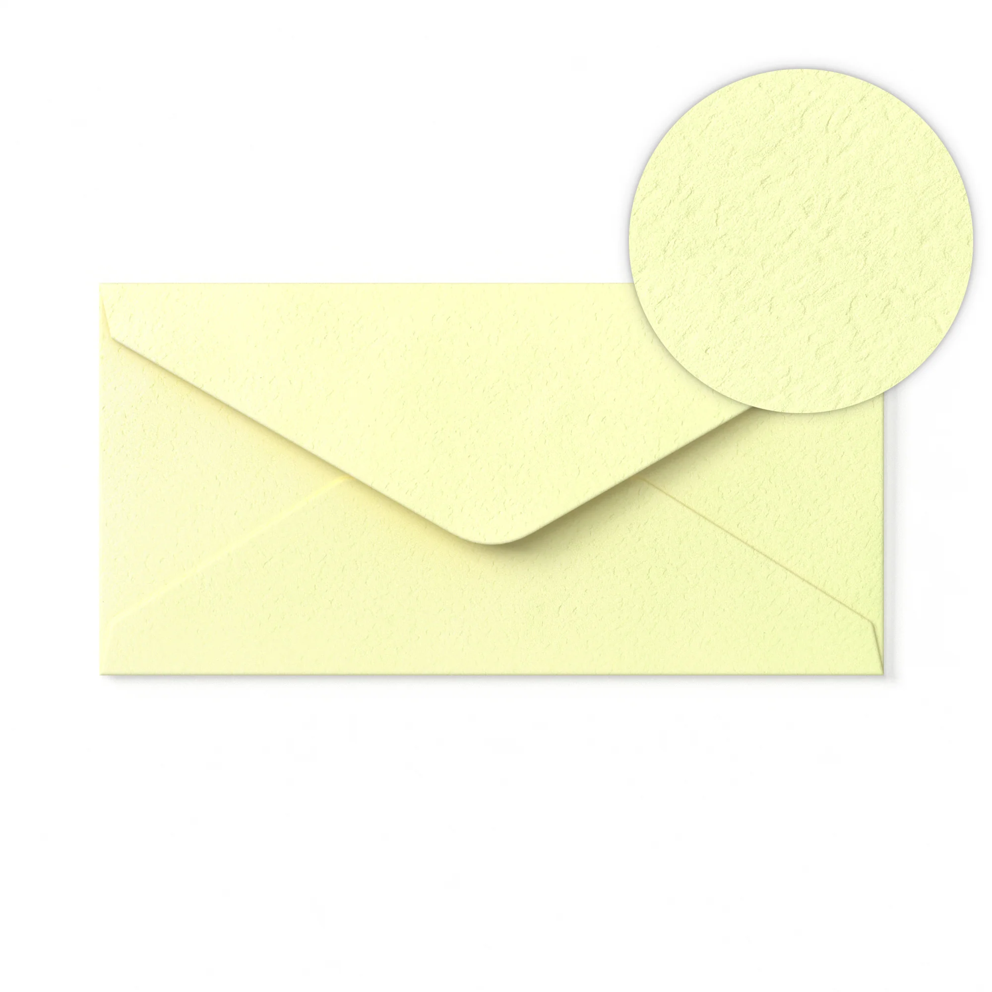 Ivoorkleurige Envelop met Hamerslagstructuur 110x220 mm (DL)