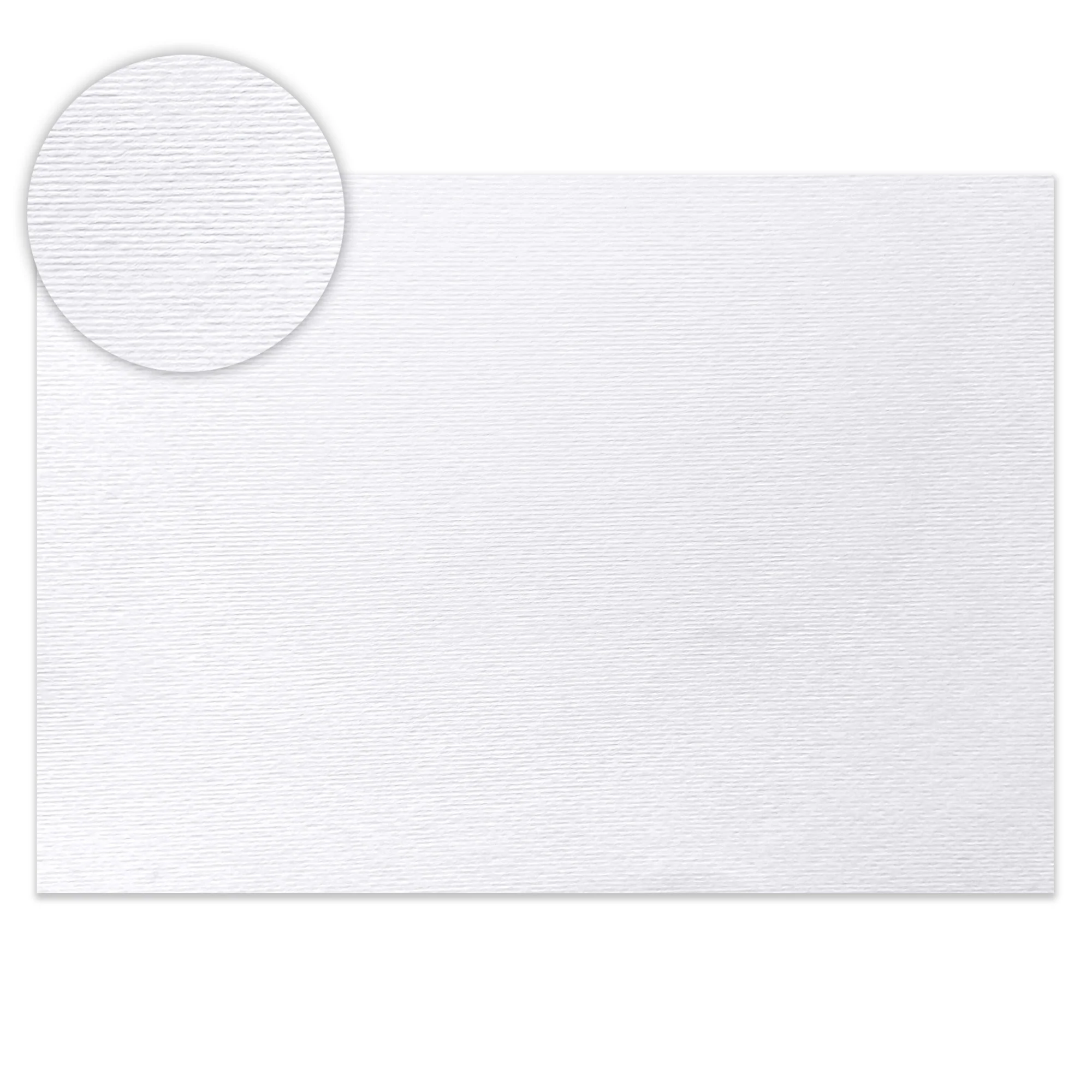 Kaart van wit geribbeld papier 300gr