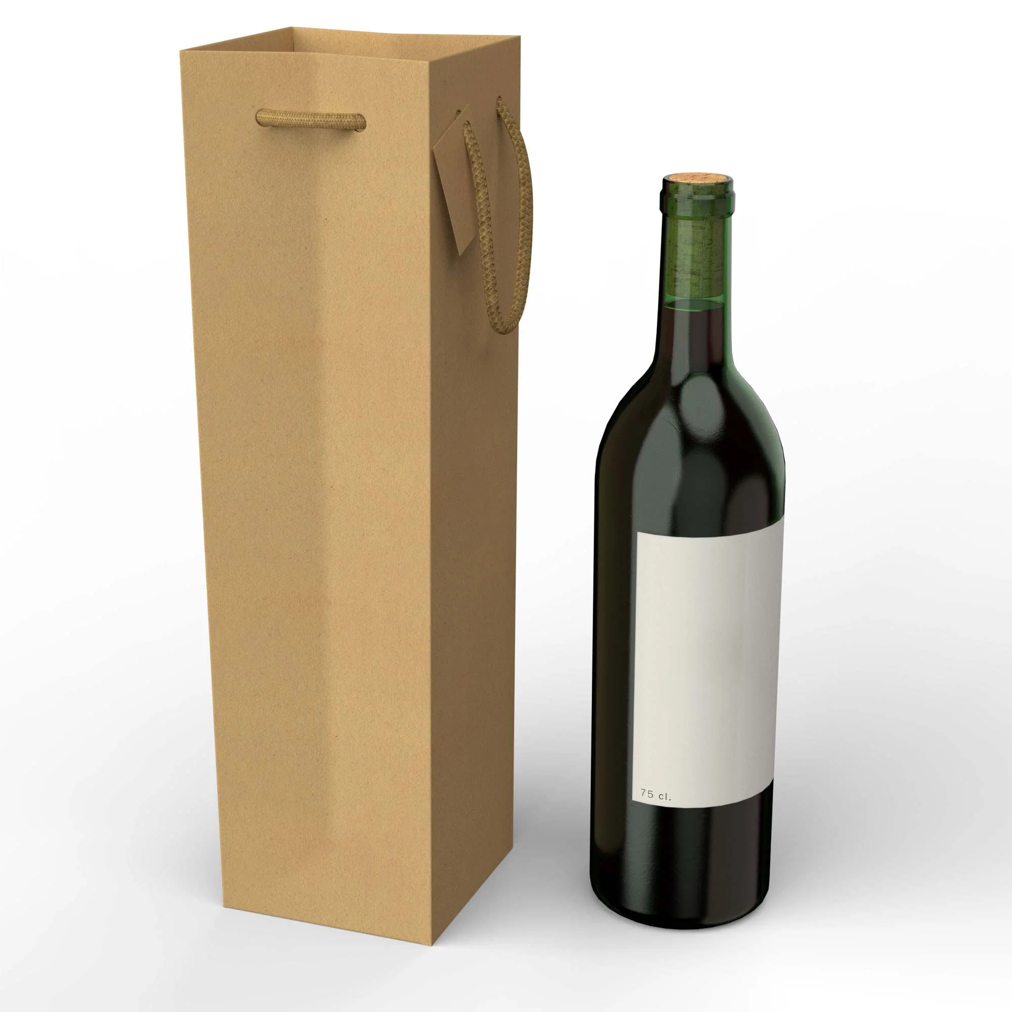 Kraftpapier zakken voor flessen (75 cl.) - Image 2