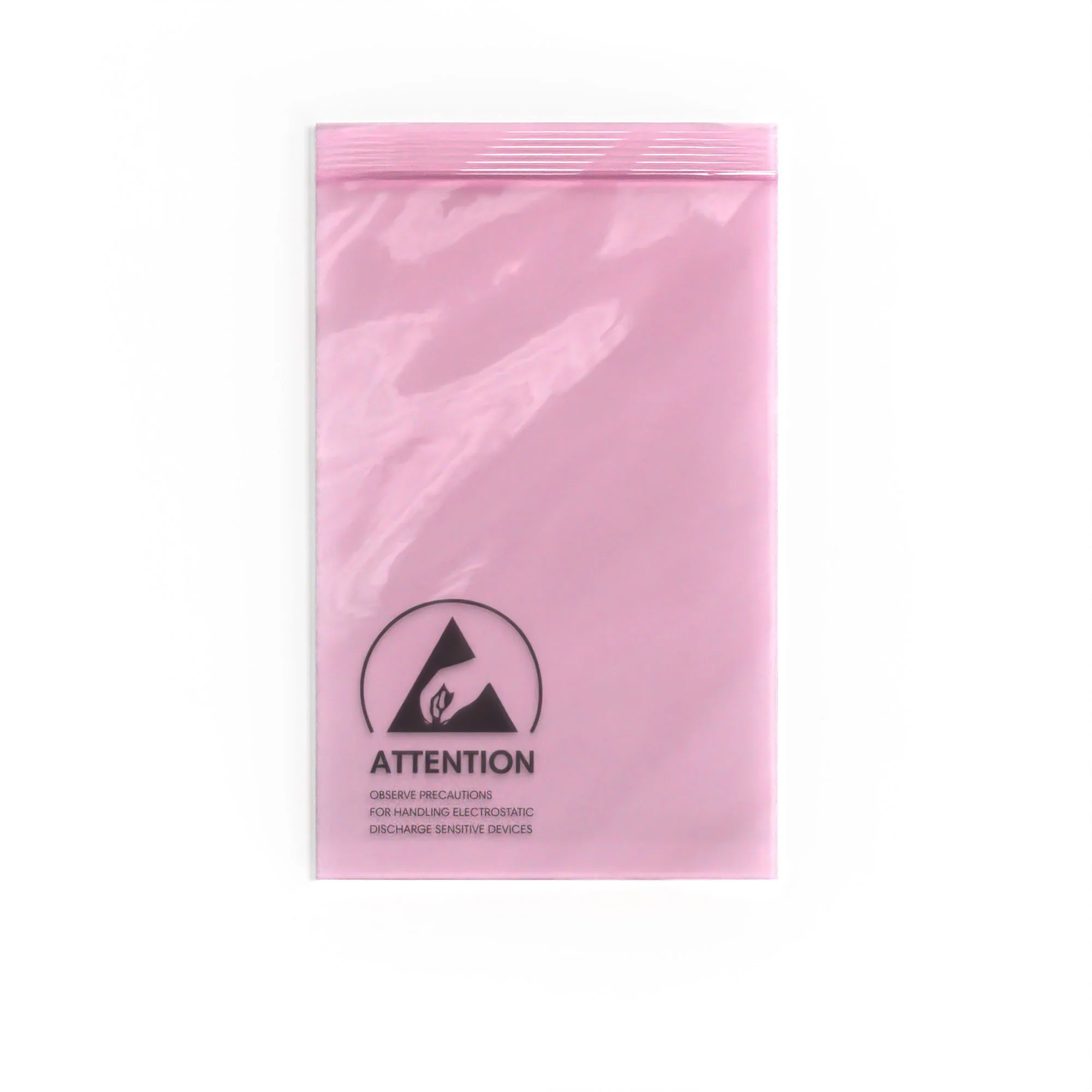 Roze antistatische zakken (ESD) met gripsluiting