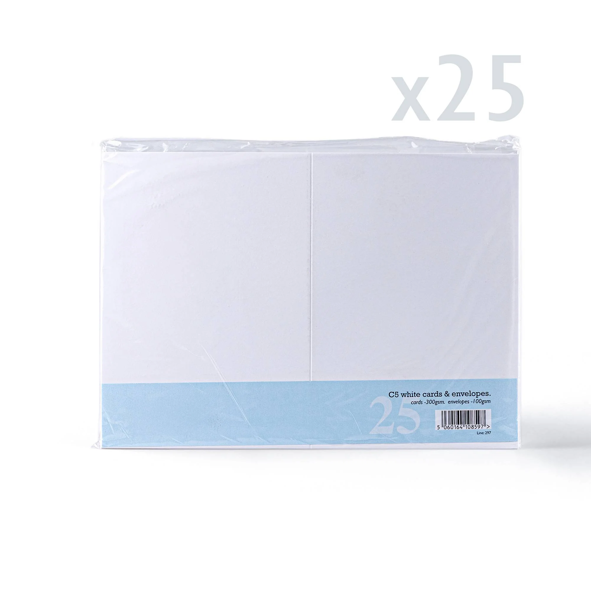 Set witte gladde kaarten en enveloppen – verpakking - Image 20
