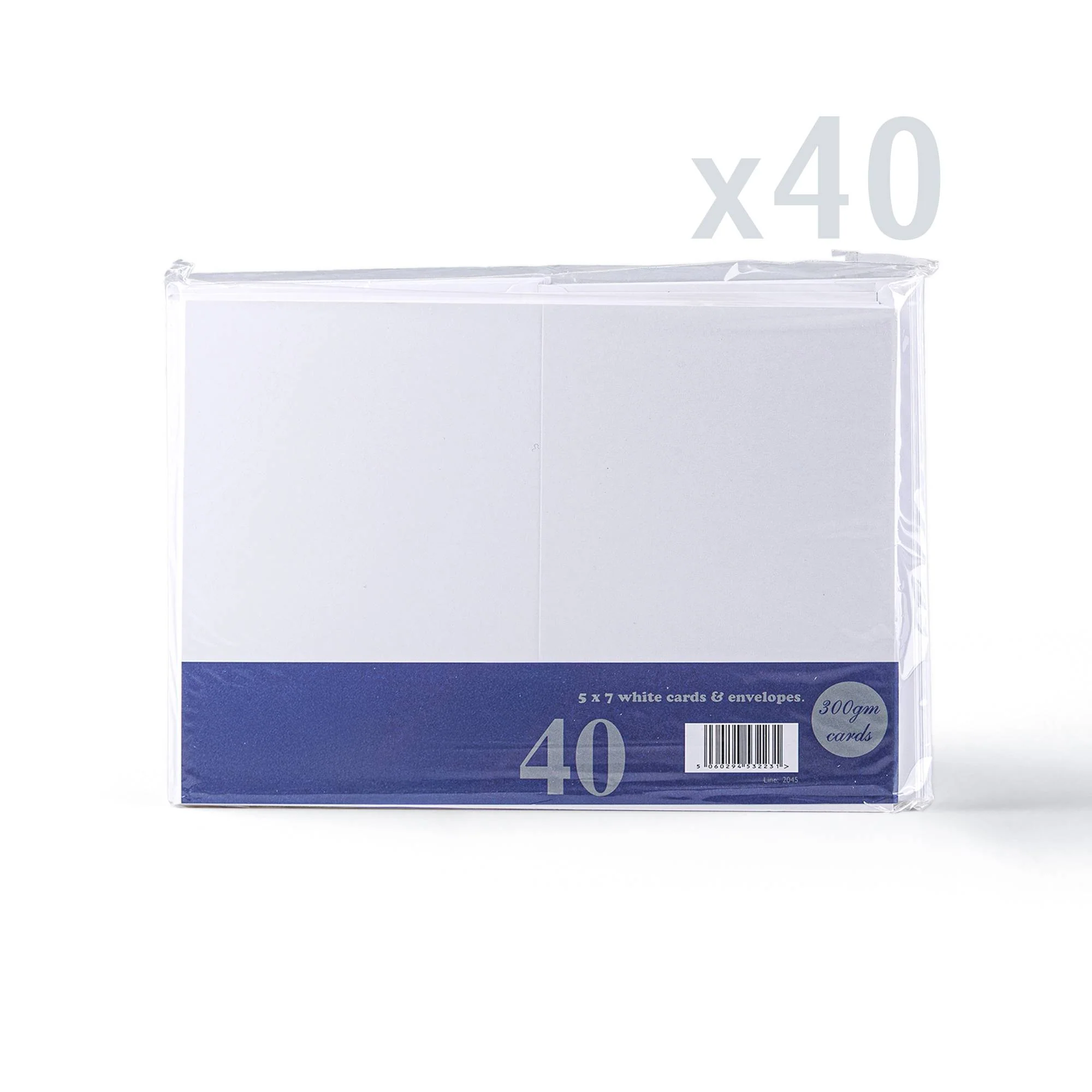Set witte gladde kaarten en enveloppen – verpakking - Image 32