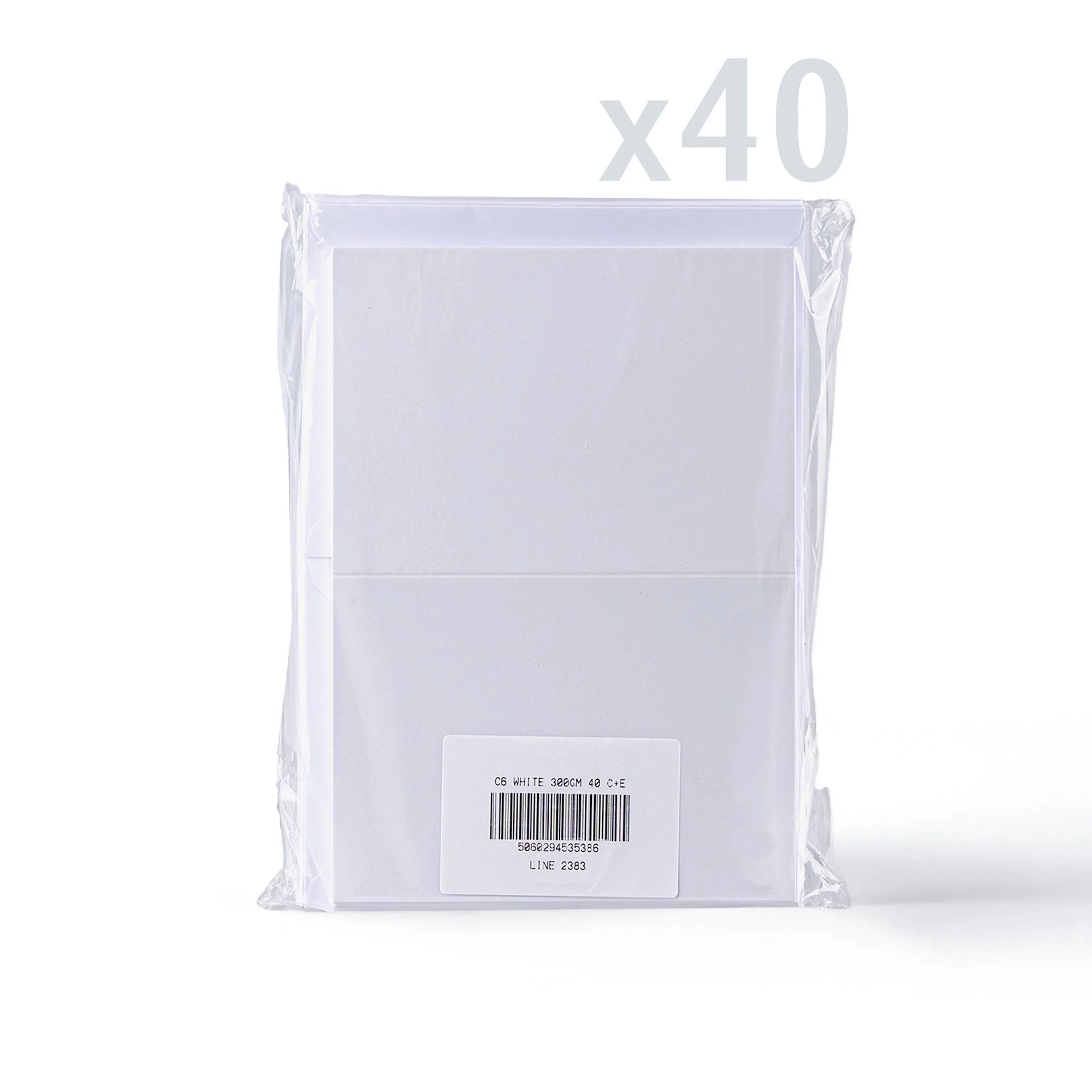 Set witte gladde kaarten en enveloppen – verpakking - Image 4