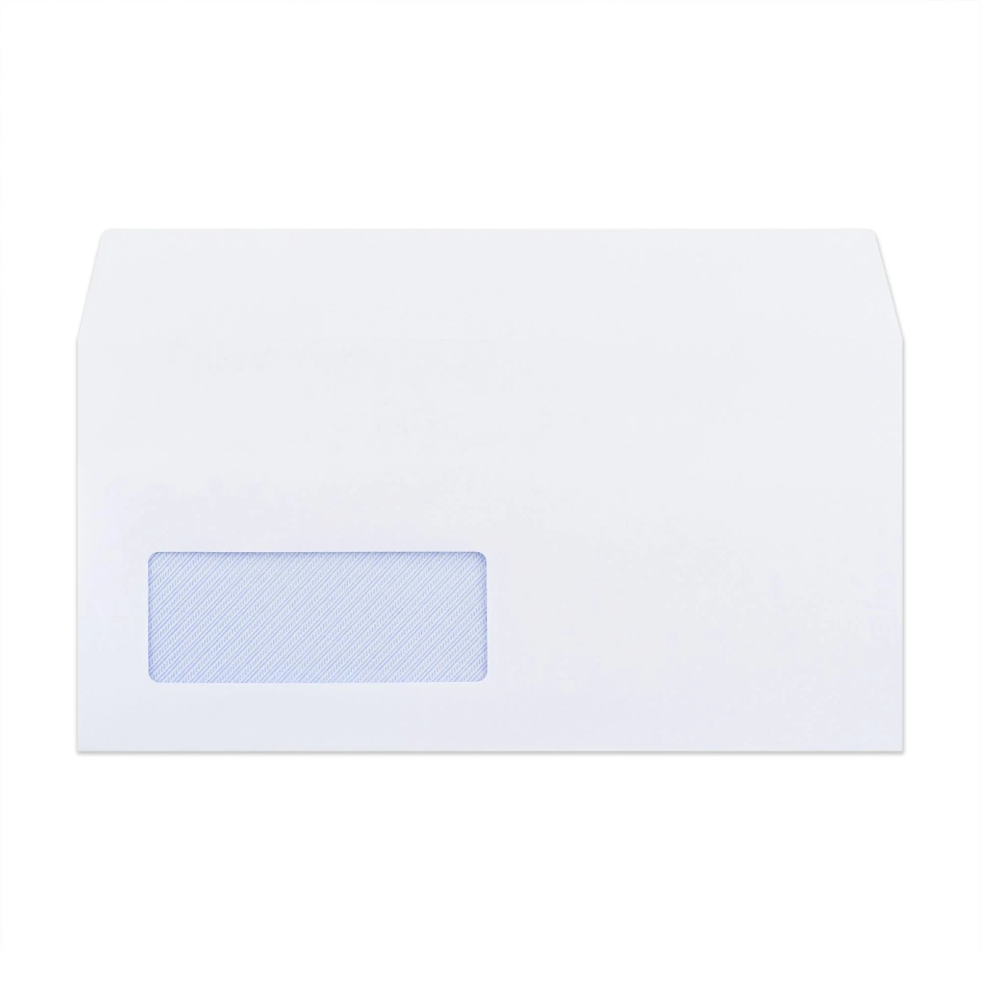 Witte envelop met binnendruk – met venster 110x220 mm (DL) 90gr/m²