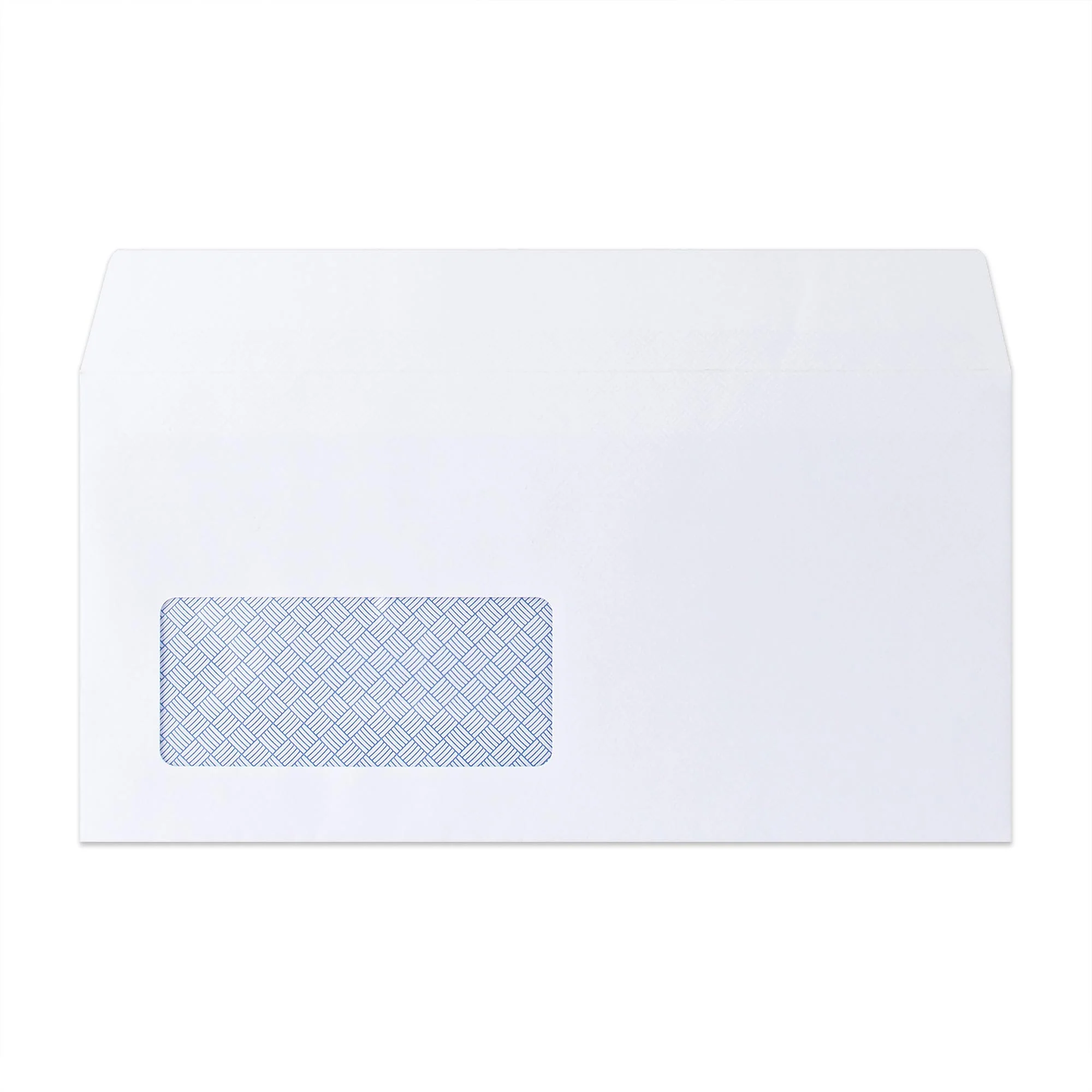 Witte envelop met binnendruk – met venster 110x220 mm (DL) 100gr/m²
