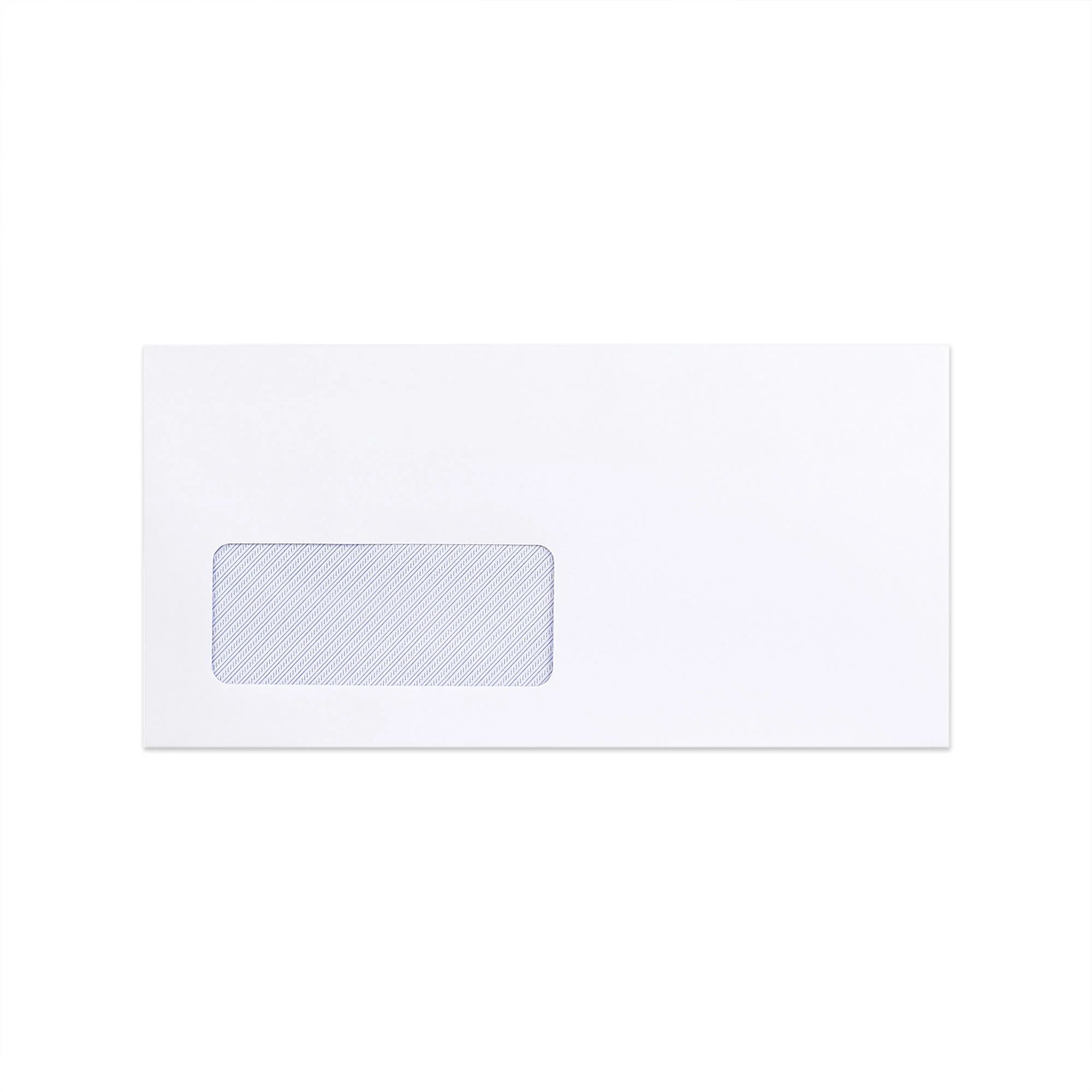 Witte envelop met binnendruk – met venster 110x220 mm (DL) 110gr/m²
