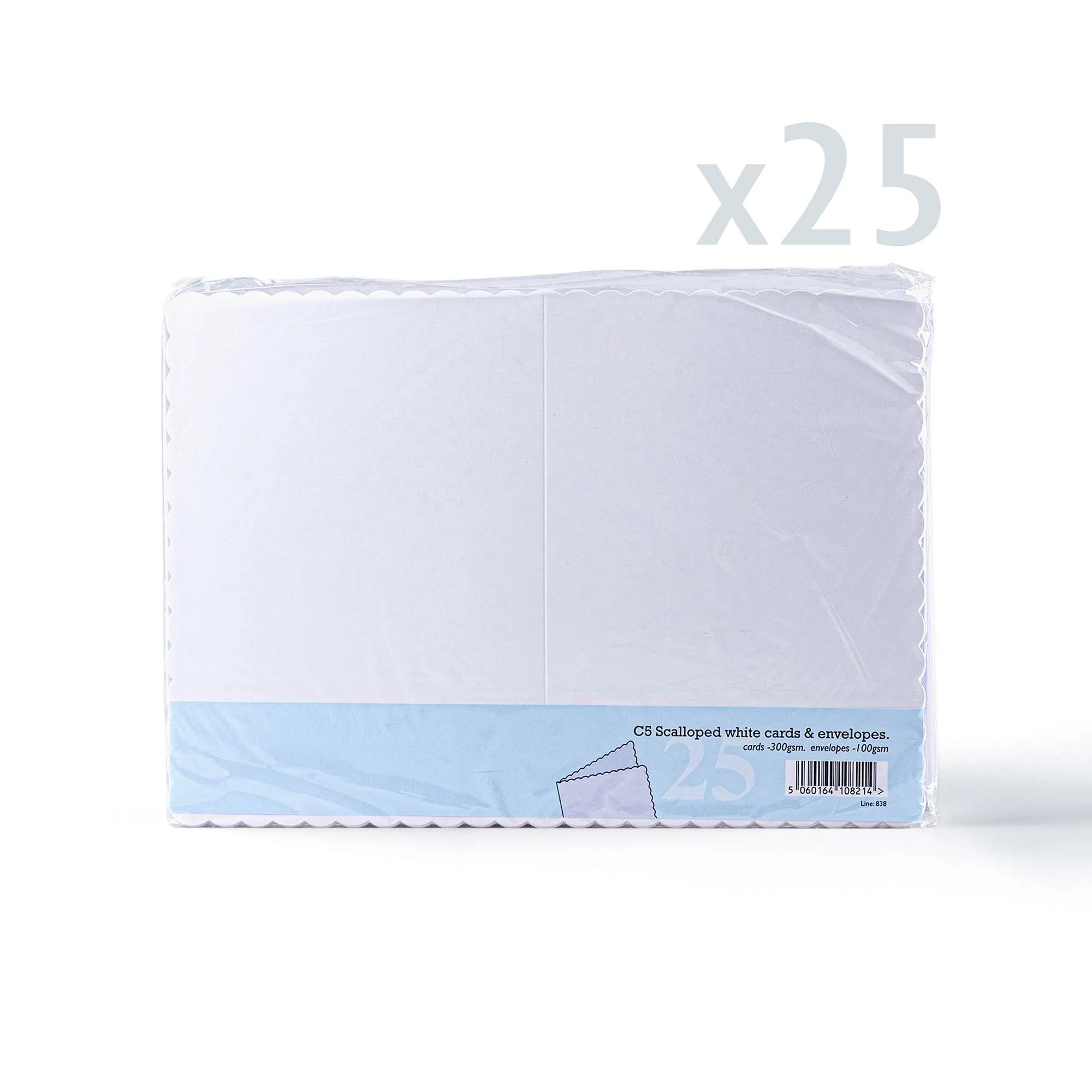 Witte kaarten en enveloppen met golvende rand – verpakking - Image 24