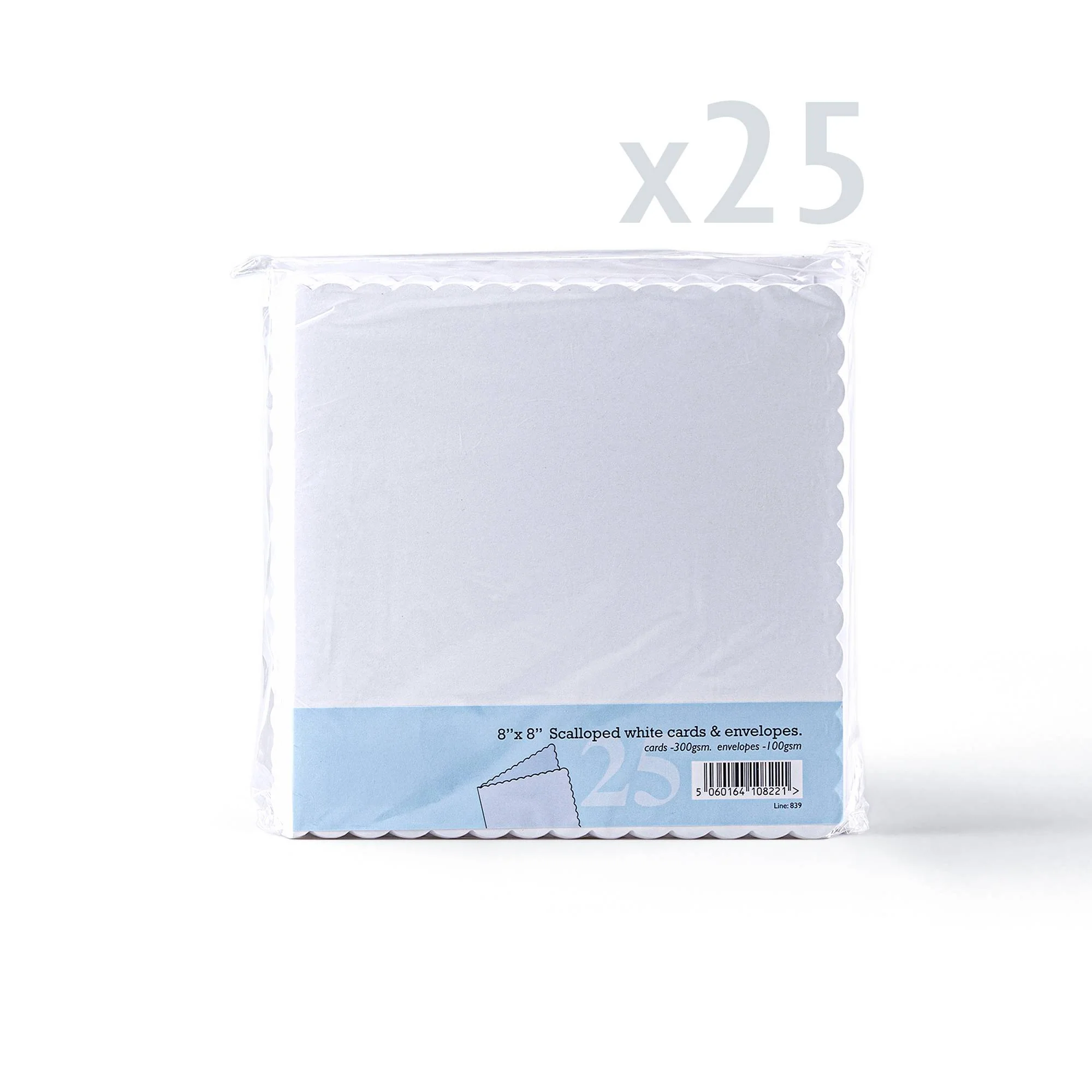 Witte kaarten en enveloppen met golvende rand – verpakking - Image 8