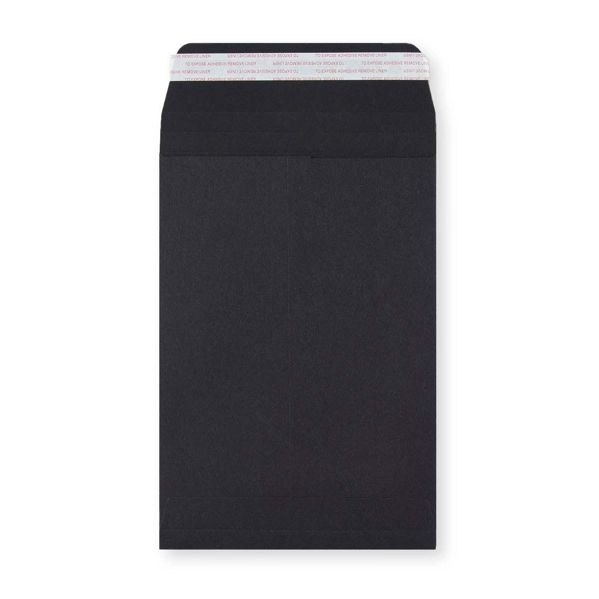 Zwarte harmonica-envelop 229x162x25 mm (C5)